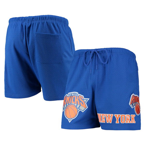 Men's New York Knicks Royal Chenille Shorts